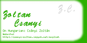 zoltan csanyi business card